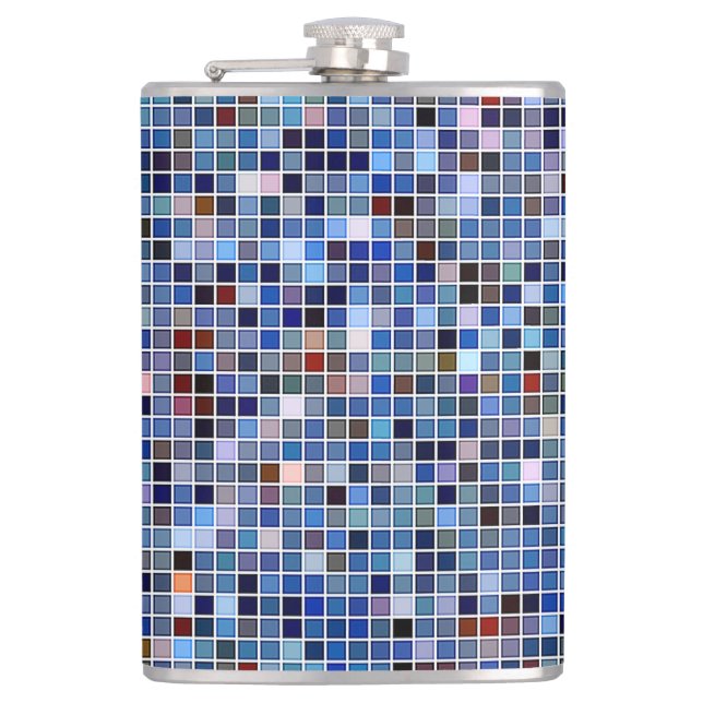 Funky Blue 'Bathroom Tiles' Mönster Fickplunta (Framsidan)