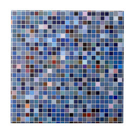 Funky Blue 'Bathroom Tiles' Mönster Kakelplatta