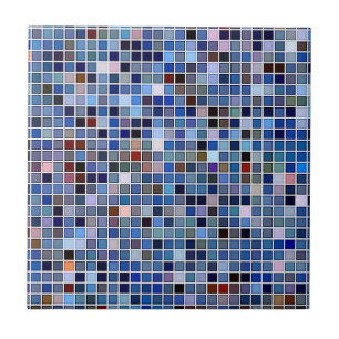 Funky Blue 'Bathroom Tiles' Mönster Kakelplatta