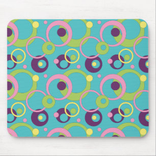 Funky Blue Circles Mousepad Musmatta