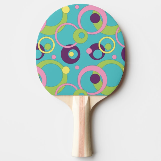 Funky Blue Circles Ping Pong Paddle Pingisracket (Framsidan)