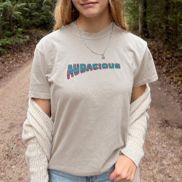 Funky Blue/Red Vocabulary-Audacious Retro Stil T Shirt