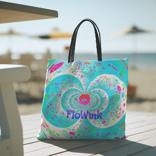 Funky Blue Spiral Tygkasse