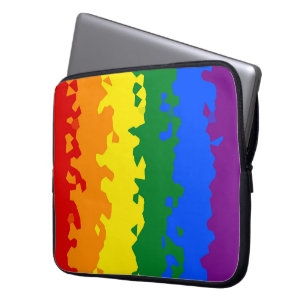 Funky Boho Abstrakt HBTQ Regnbågsmosaik Prideflagg Laptop Fodral