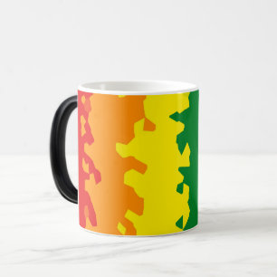 Funky Boho Abstrakt HBTQ Regnbågsmosaik Prideflagg Magisk Mugg