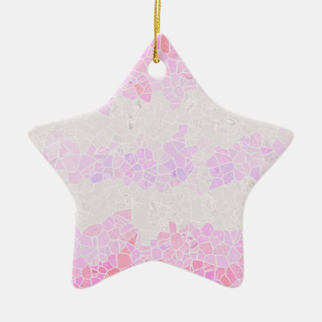 Funky Boho Abstrakt Mosaik Pomosexuell Pride Flagg Julgransprydnad Keramik (Framsidan)