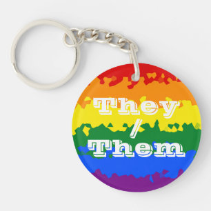 Funky Boho Anpassningsbar Pronomen HBTQ Stolthetsf