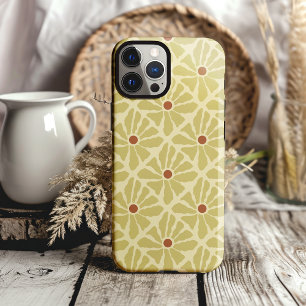 Funky Boho Hand plockade Flowers Mustard Gult