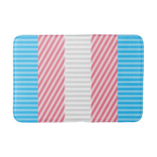 Funky Boho Rand Abstrakt Transgender Pride Flagga Badrumsmatta
