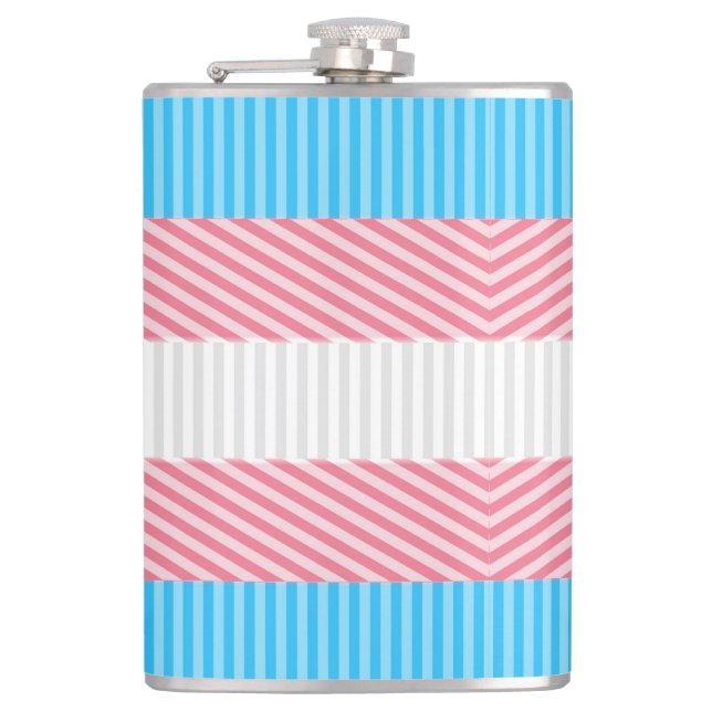 Funky Boho Rand Abstrakt Transgender Pride Flagga Fickplunta (Framsidan)