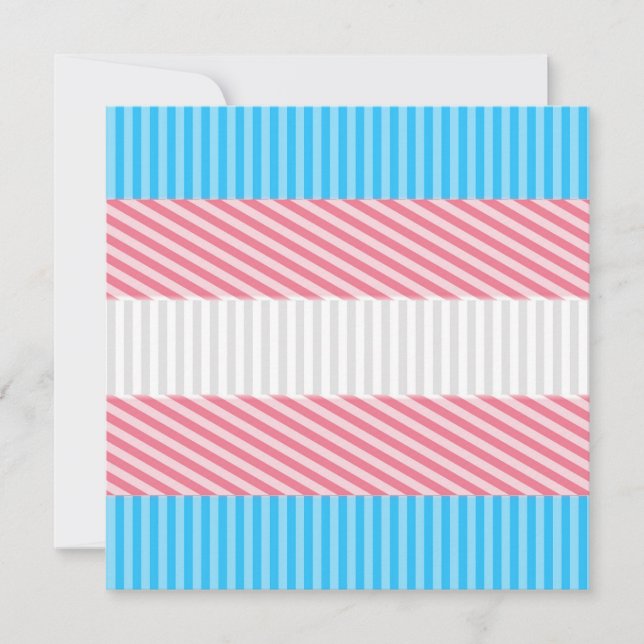 Funky Boho Rand Abstrakt Transgender Pride Flagga Julkort (Framsida)
