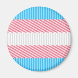 Funky Boho Rand Abstrakt Transgender Pride Flagga Magnet