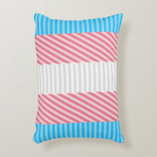 Funky Boho Rand Abstrakt Transgender Pride Flagga Prydnadskudde