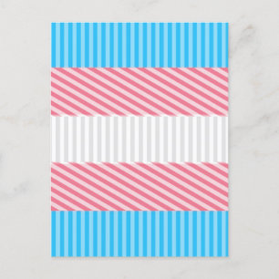 Funky Boho Rand Abstrakt Transgender Pride Flagga Vykort