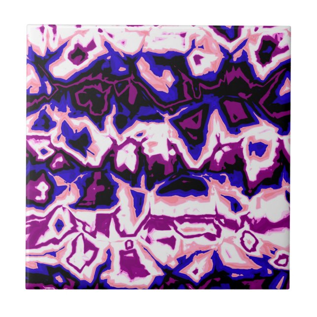 Funky Boho Retro Mar Rand Genderfluid Pride Kakelplatta (Framsidan)