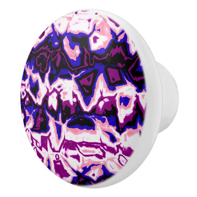 Funky Boho Retro Marmor Oranga Könsfluid Stolthet Knopp (Höger)