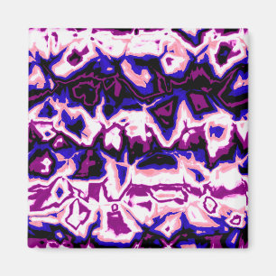 Funky Boho Retro Marmor Oranga Könsfluid Stolthet Magnet
