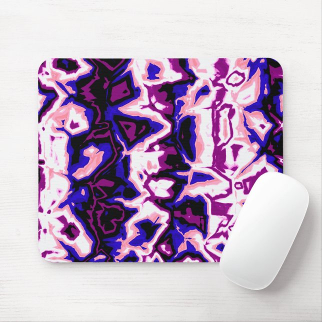Funky Boho Retro Marmor Oranga Könsfluid Stolthet Musmatta (Med mus)