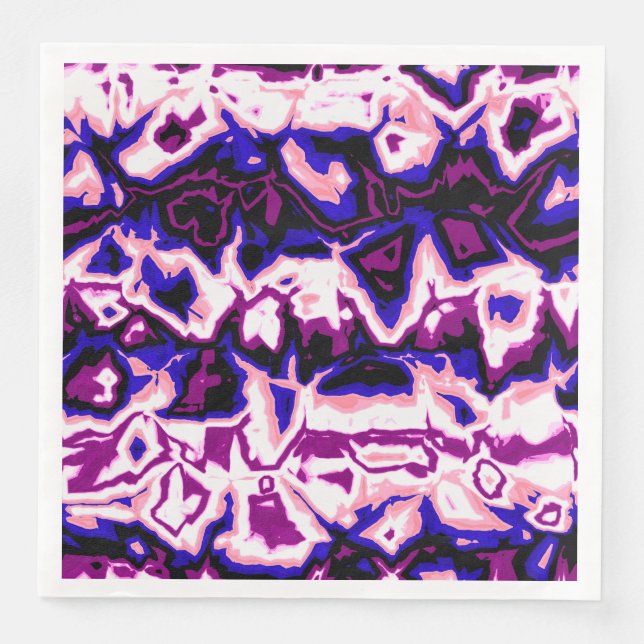 Funky Boho Retro Marmor Oranga Könsfluid Stolthet Pappersservett (Framsida)