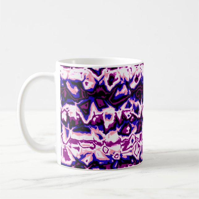 Funky Boho Retro Marmorade Ränder Genderfluid Stol Kaffemugg (Vänster)