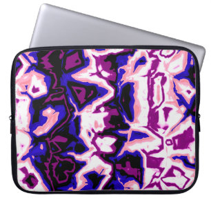 Funky Boho Retro Marmorade Ränder Genderfluid Stol Laptop Fodral