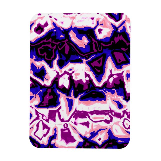 Funky Boho Retro Marmorade Ränder Genderfluid Stol Magnet (Vertikal)