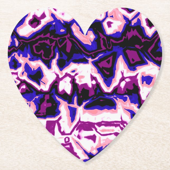 Funky Boho Retro Marmoreringar Ränder Genderfluid  Underlägg Papper (Framsida)