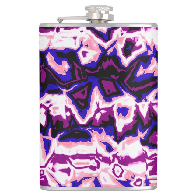 Funky Boho Retro Marmoriserade Ränder Genderfluid  Fickplunta (Framsidan)