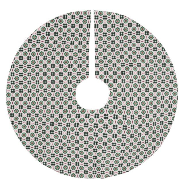 Funky Boho Retro Söt Abstrakt Julmönster Julgransmatta Borstad Polyester (Framsidan)
