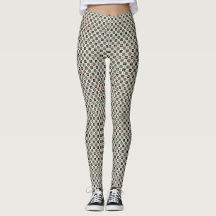 Funky Boho Retro Söt Abstrakt Julmönster Leggings