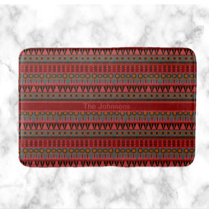 Funky Boho Tribal Mönster Badrumsmatta