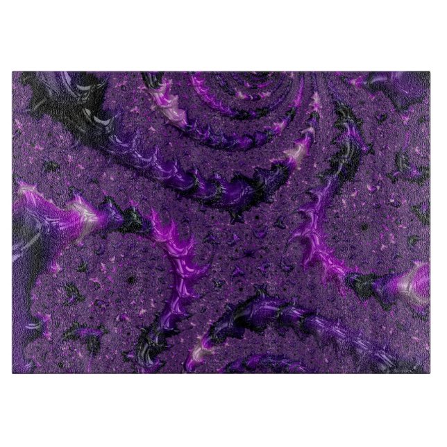 Funky Bold Boho Lila Digital Abstrakt Fractal (Framsidan)