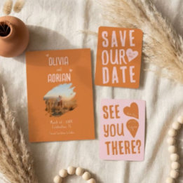 Funky Bold Font Inbjudningar