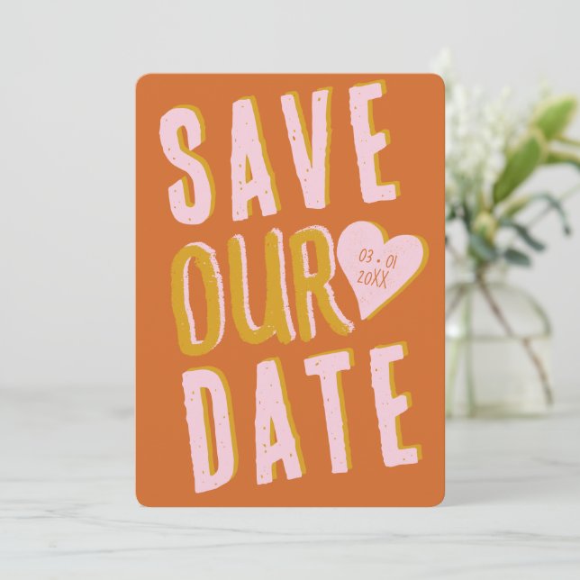 Funky Bold Font Inbjudningar (Stående Fram)