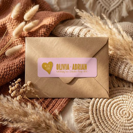 Funky Bold Font Returadress Etikett