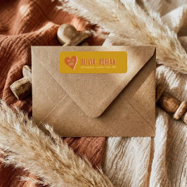 Funky Bold Font Returadress Etikett