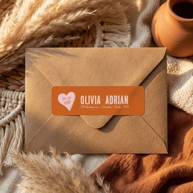 Funky Bold Font Returadress Etikett (Skapare uppladdad)