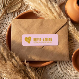 Funky Bold Font Returadress Etikett