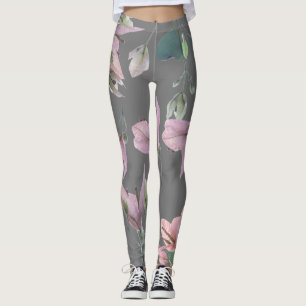 Funky Bougainvillea Växt Blommor Tryck Leggings
