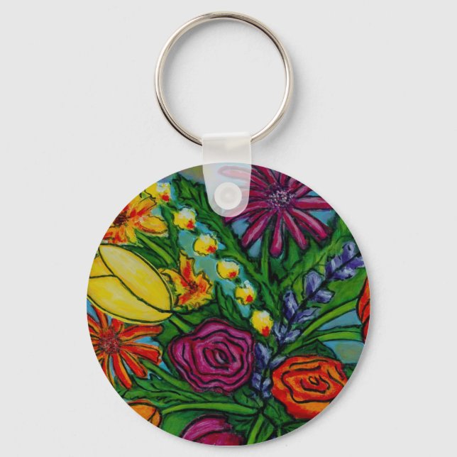 Funky Bouquet-Nyckelring Nyckelring (Framsida)