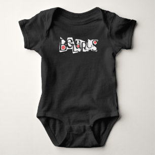 Funky Brev Vitryssland Б е л а р с folkdräkt Baby T Shirt