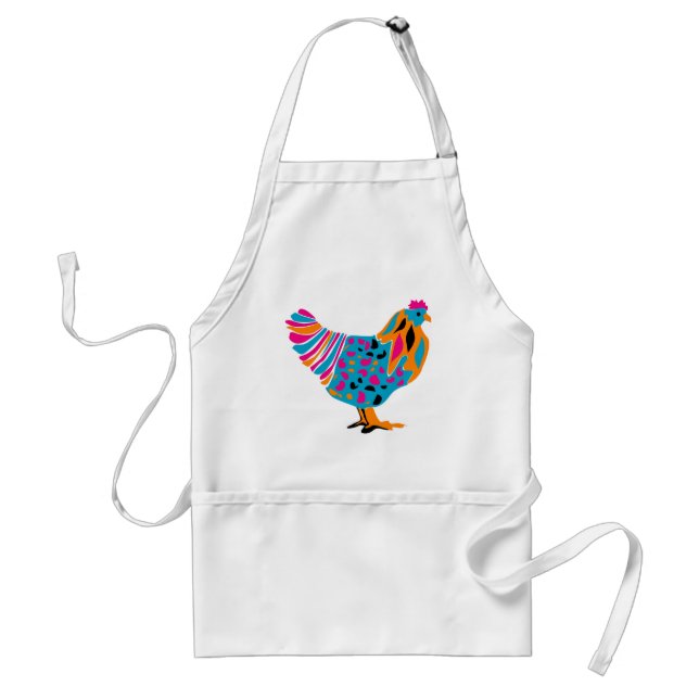 Funky Bright Chicken Förkläde (Framsidan)