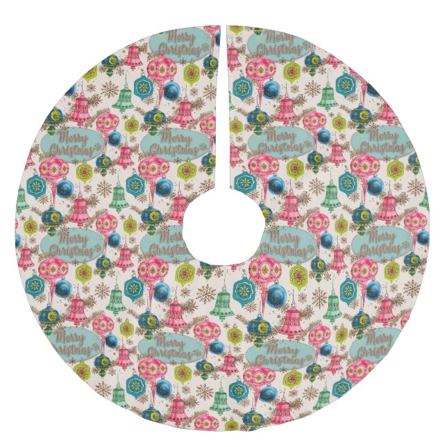 Funky Bright Retro-jul Julgransmatta Borstad Polyester (Framsidan)