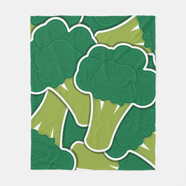 Funky broccoli fleecefilt (Framsidan)