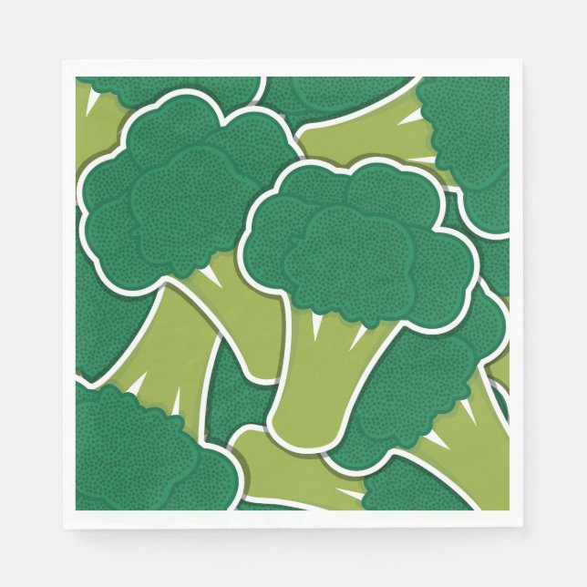 Funky broccoli pappersservett (Framsidan)