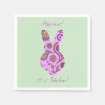 Funky Bunny i Crazy Paisley Papper Serviette
