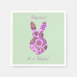 Funky Bunny i Crazy Paisley Papper Serviette Pappersservett