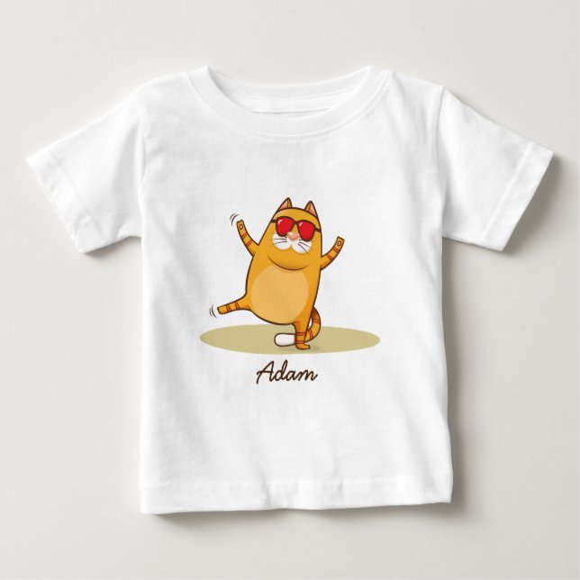 Funky Cat baby bra jersey tshirt Tröja (Framsida)