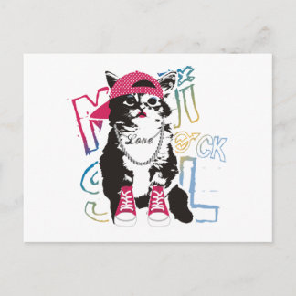 Funky Cat Kids Gift Vykort