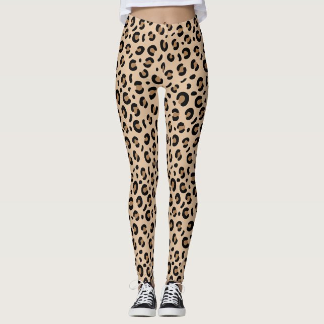 funky cheetah leopard mönster leggings (Framsida)